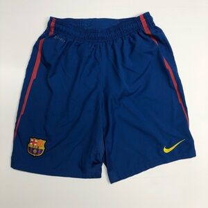 FC Barcelona Shorts Mens Medium Blue Soccer Nike Dri-FIT FCB Crest Training
